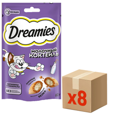 Лакомство для кошек Dreamies Молочный коктейль, 60г x 8 шт