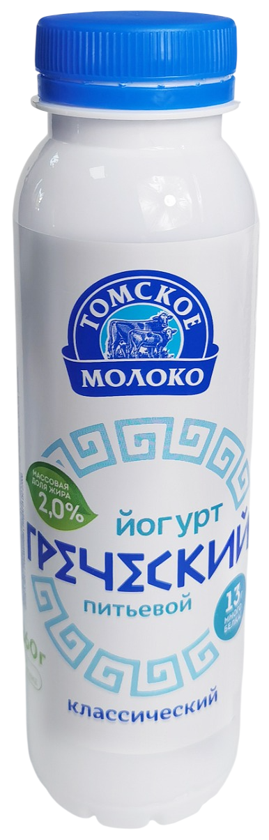 Йогурт питьевой Томское молоко Греческий 2%, 260г