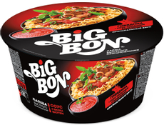 Лапша быстрого приготовления BigBon говядина и томатный соус, 85г