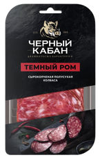 Колбаса Черный кабан Темный ром сырокопченая нарезка, 85г