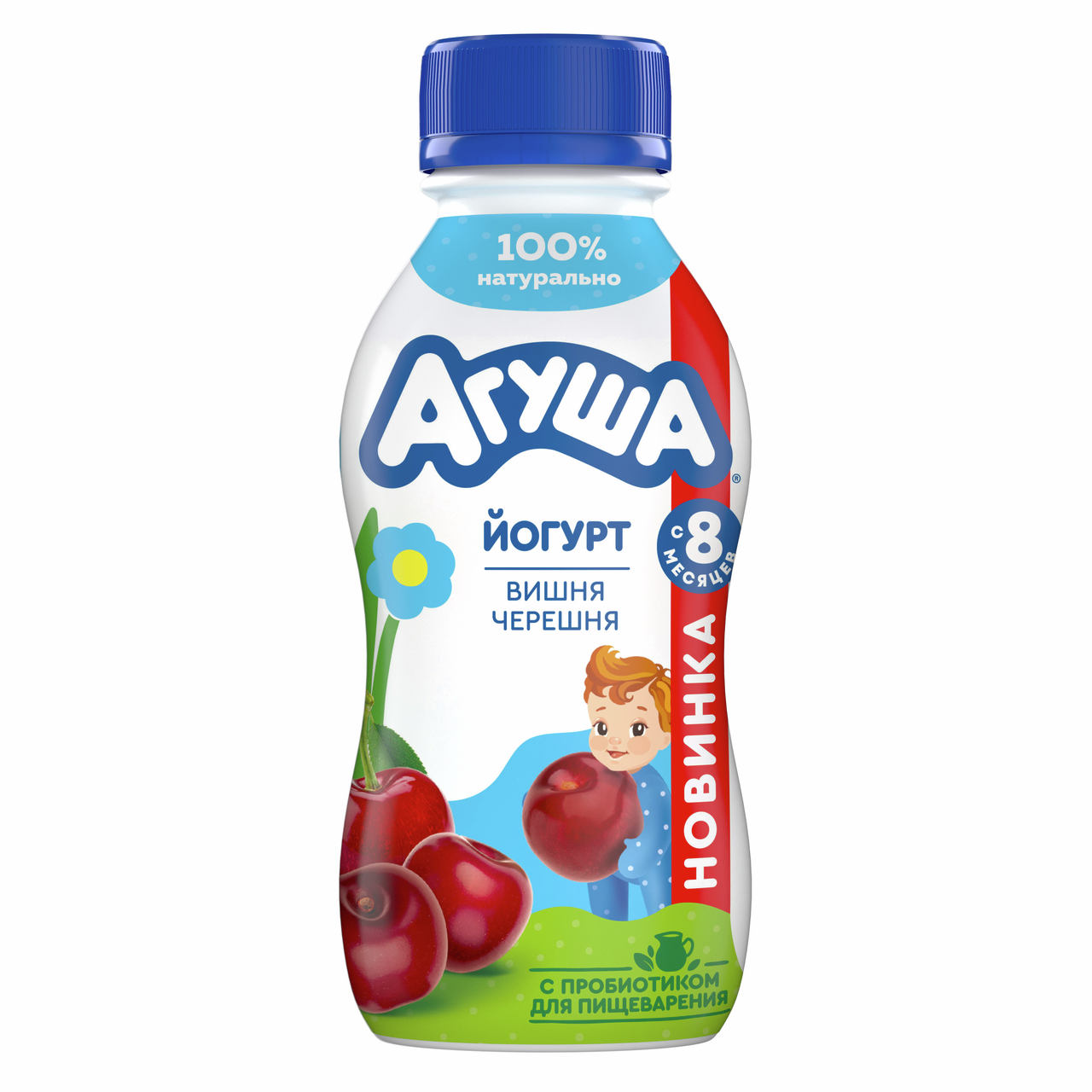 АГУША Йогурт питьевой Агуша вишня и черешня 2.7%, 180г