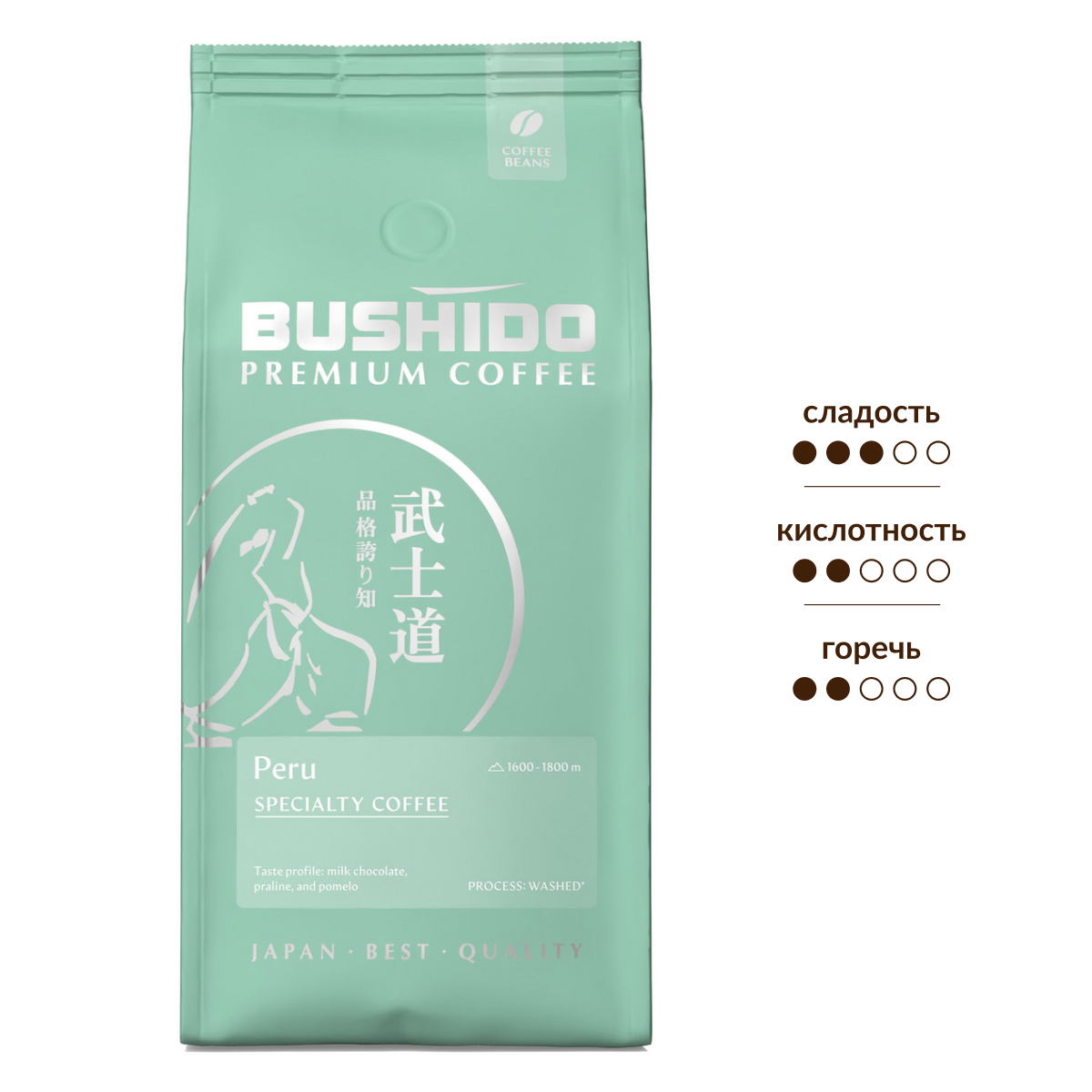 Кофе Bushido Speciality Peru зерновой, 227г
