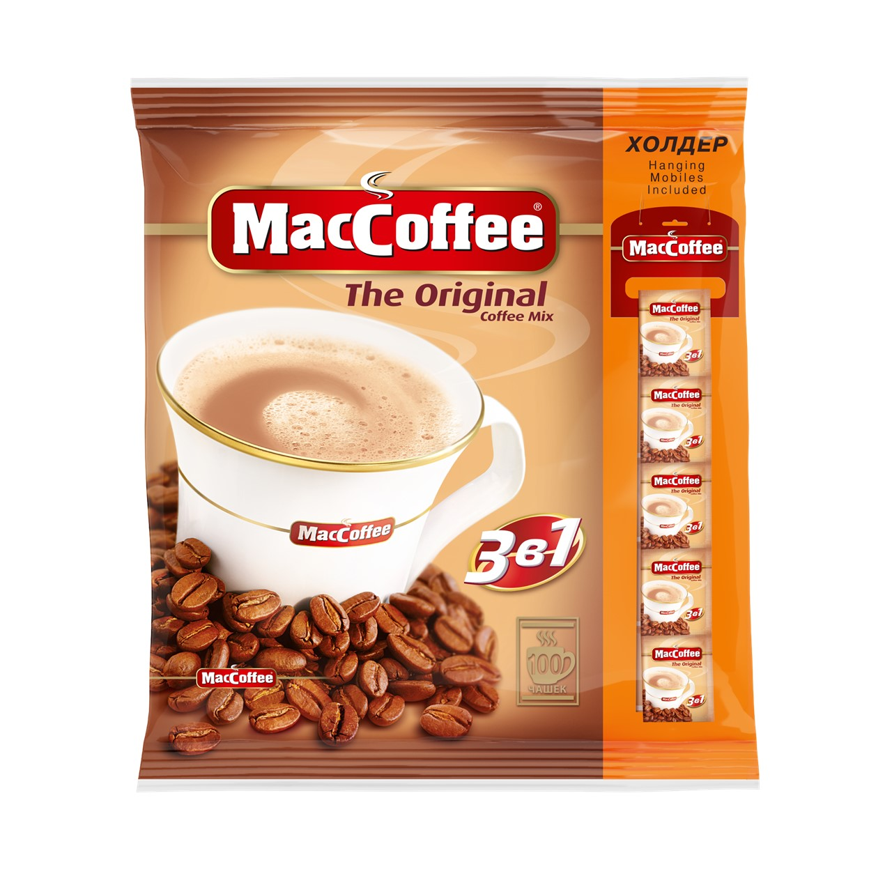 Напиток кофейный MacCoffee The Original coffee mix 3 в 1 растворимый 100  пакетиков, 2кг купить с доставкой на дом, цены в интернет-магазине