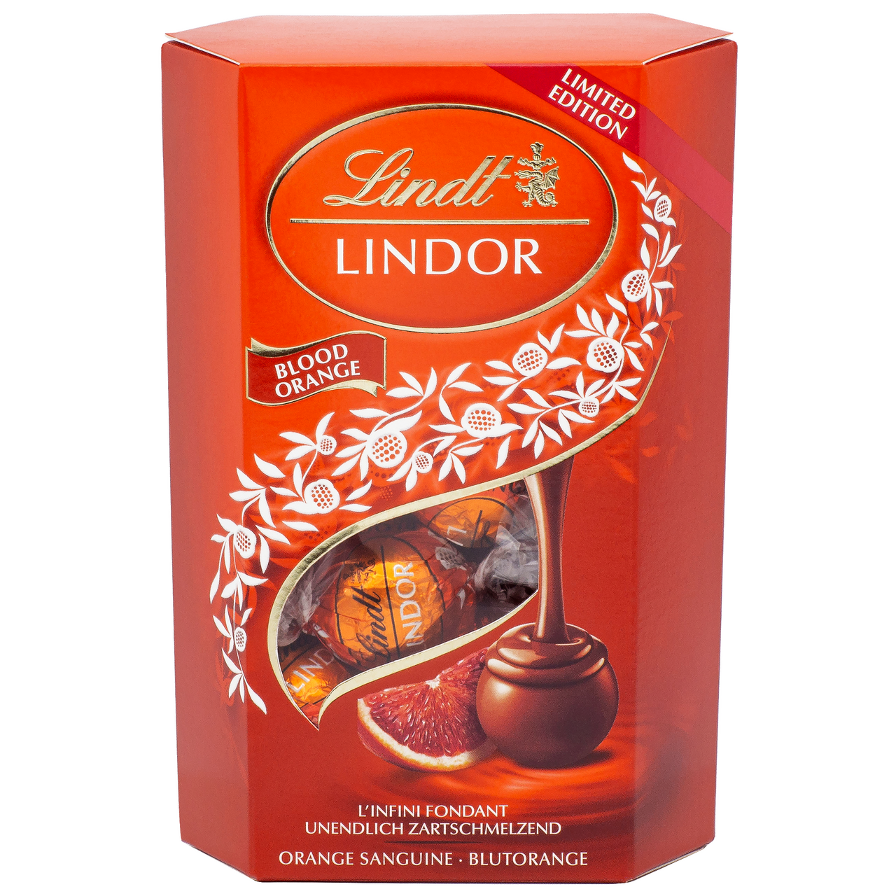 Конфеты Lindt Lindor красный апельсин, 200г