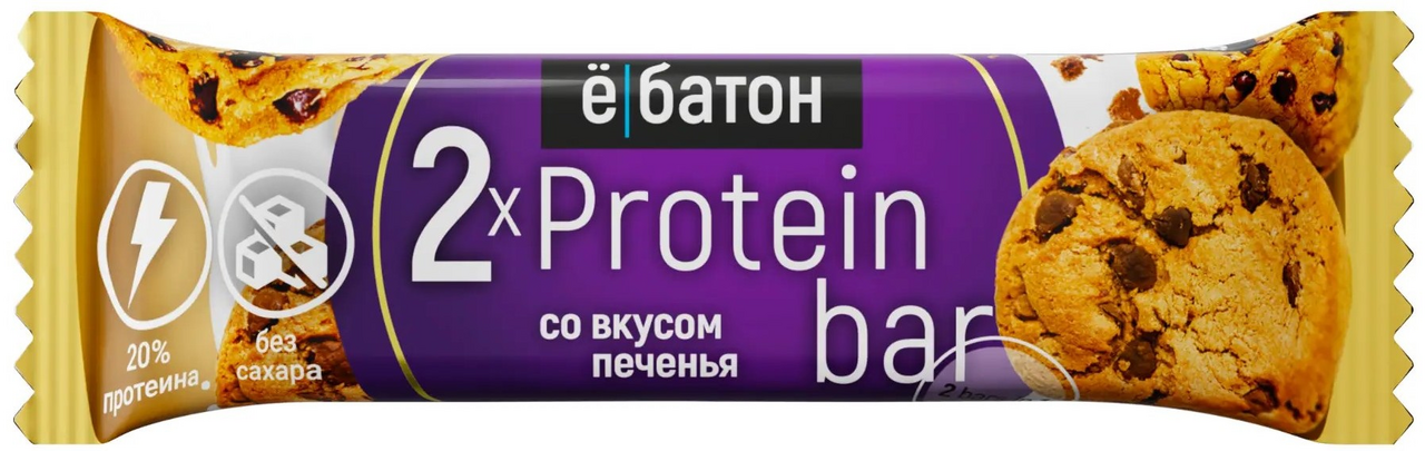 Батончик Ёбатон протеиновый печенье, 50г