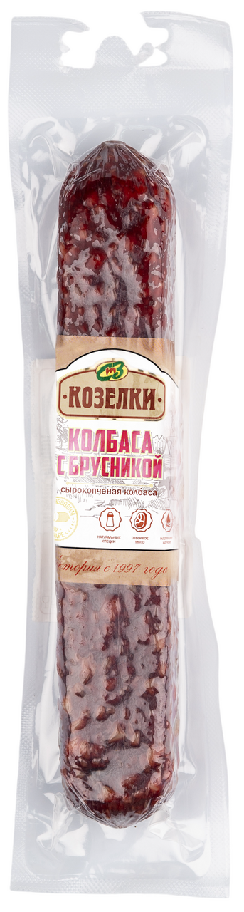 Колбаса СТЗ-Козелки с брусникой сырокопченая, ~300г