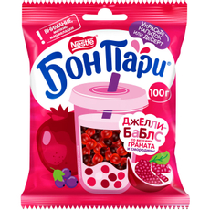 Мармелад жевательный Bon Pari Джелли-Баблс гранат и смородина, 100г
