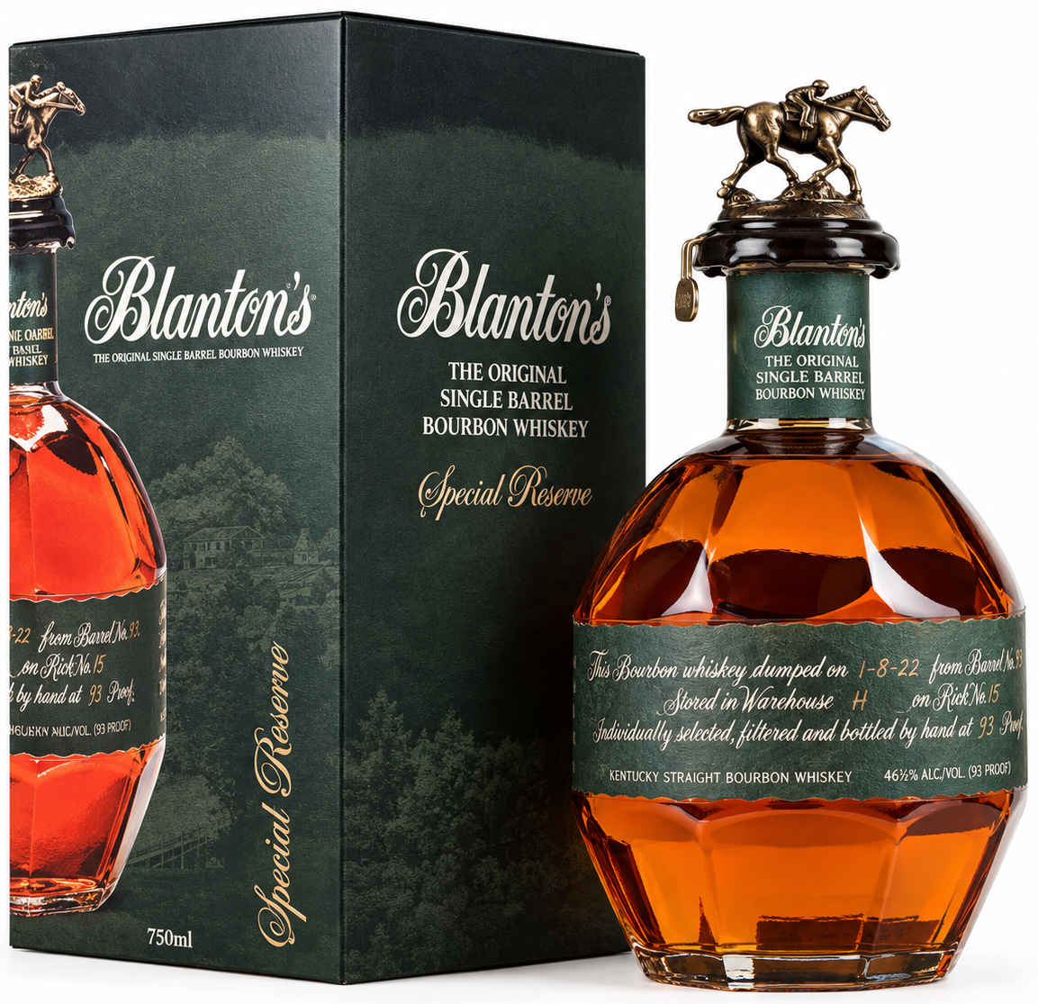 Виски Blanton's Special Reserve Бурбон в подарочной упаковке, 0.7л