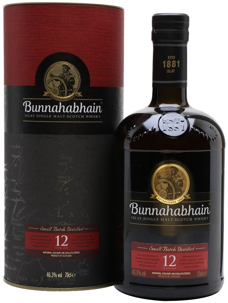 Виски Bunnahabhain 12 лет в подарочной упаковке, 0.7л