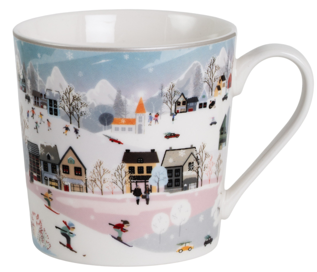 Кружка Sirocco Winter Town Pink