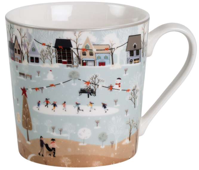 Кружка Sirocco Winter Town Blue, 360мл