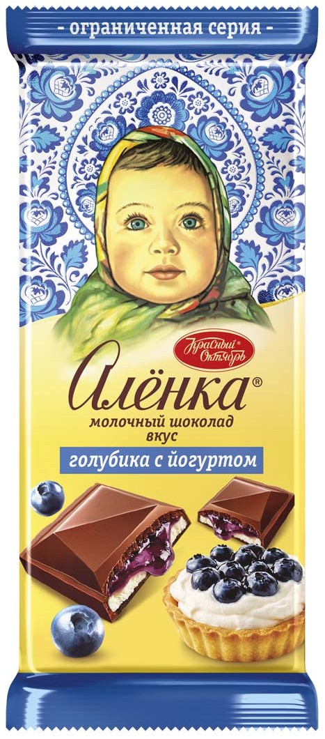 Шоколад Аленка молочный голубика и йогурт, 87г