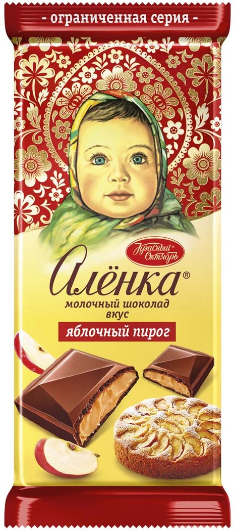 Шоколад Аленка молочный яблочный пирог, 87г
