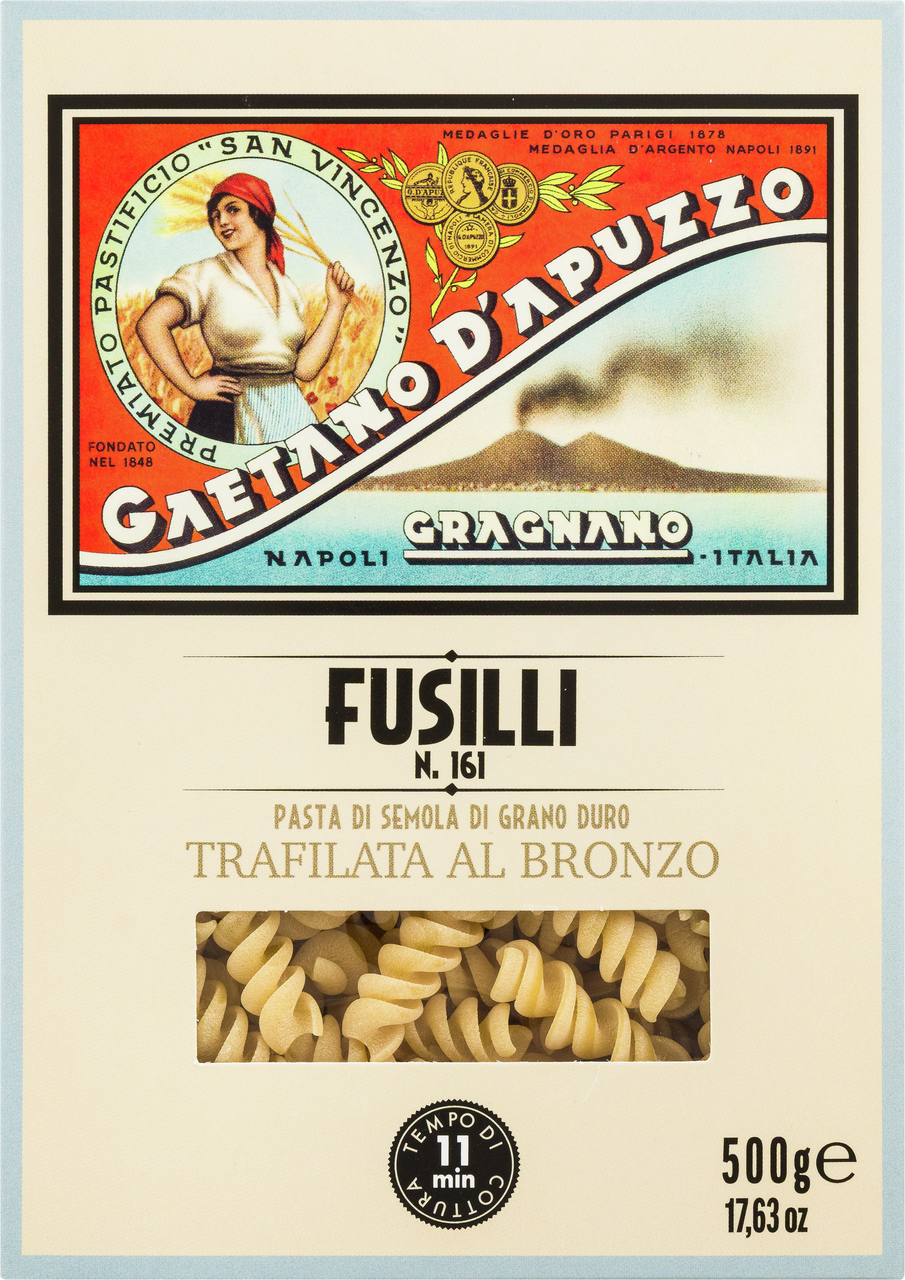 GAETANO D'APUZZO Макароны Gaetano d'Apuzzo Фузилли №161, 500г