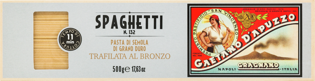 GAETANO D'APUZZO Макароны Gaetano d'Apuzzo Спагетти №132, 500г