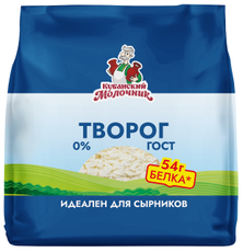 Творог Кубанский молочник обезжиренный, 300г
