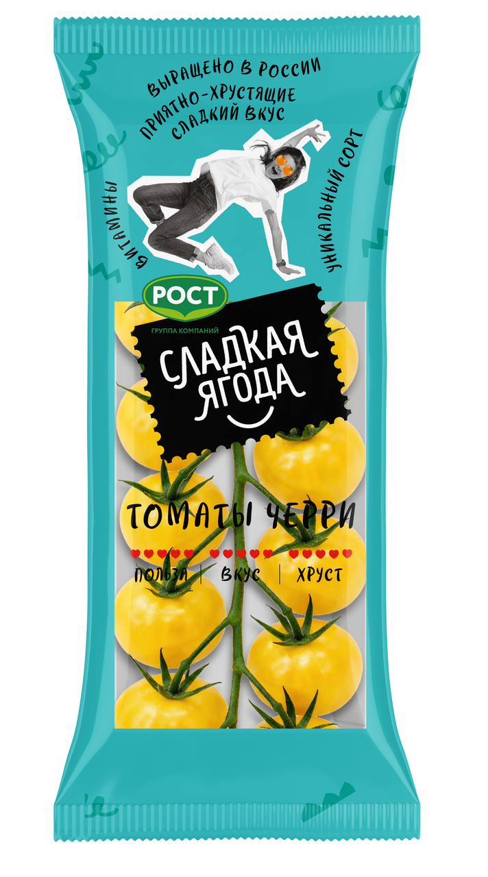СЛАДКАЯ ЯГОДА Томаты черри Сладкая ягода лимонные, 200г