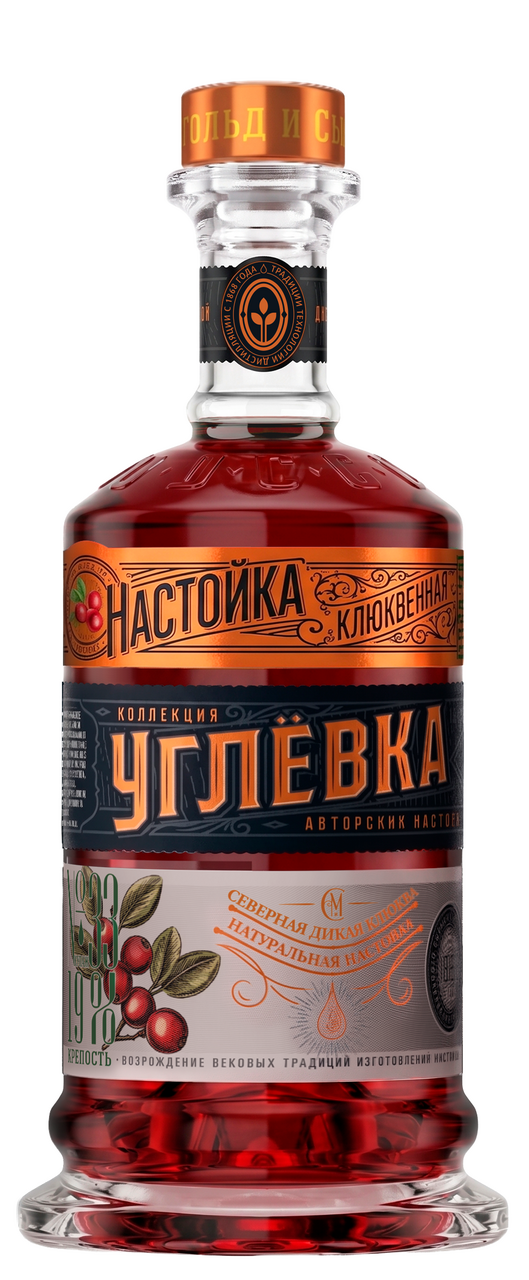 Настойка сладкая Углёвка Северная дикая клюква, 0.5л
