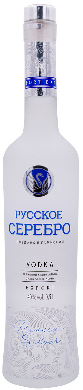 Водка Русское серебро, 0.5л