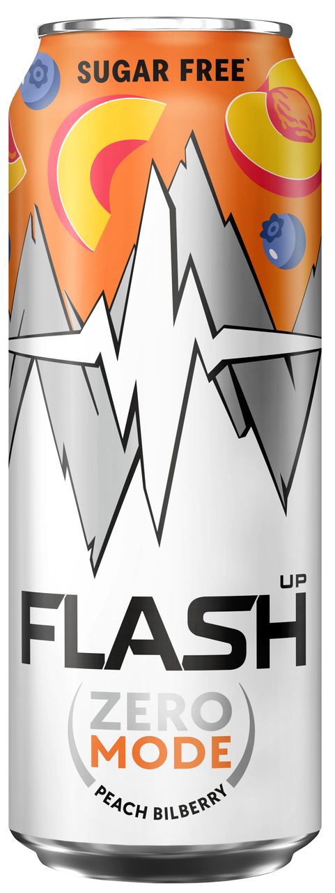 Энергетический напиток Flash Up Zero Mode персик и голубика, 450мл