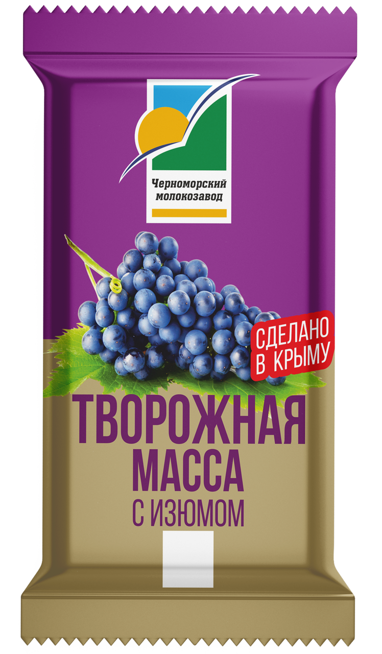 Масса творожная Черноморский МЗ изюм 5%, 180г
