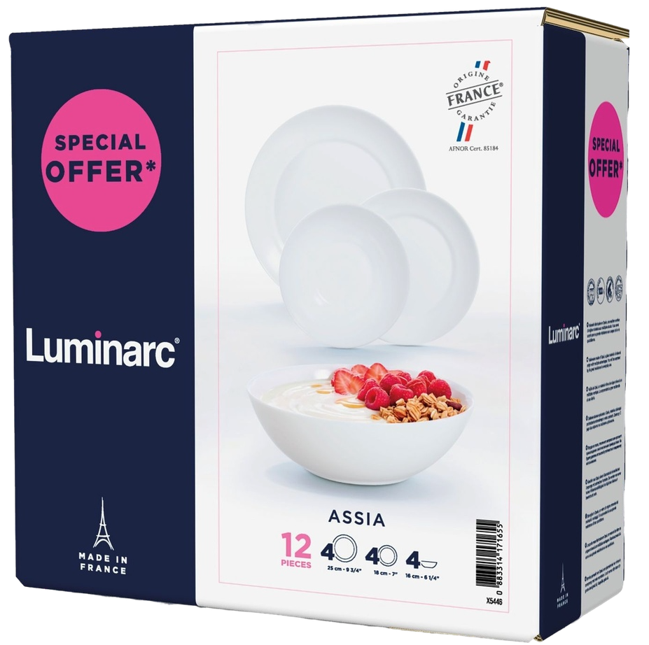 Набор столовый Luminarc Assia 12 предметов
