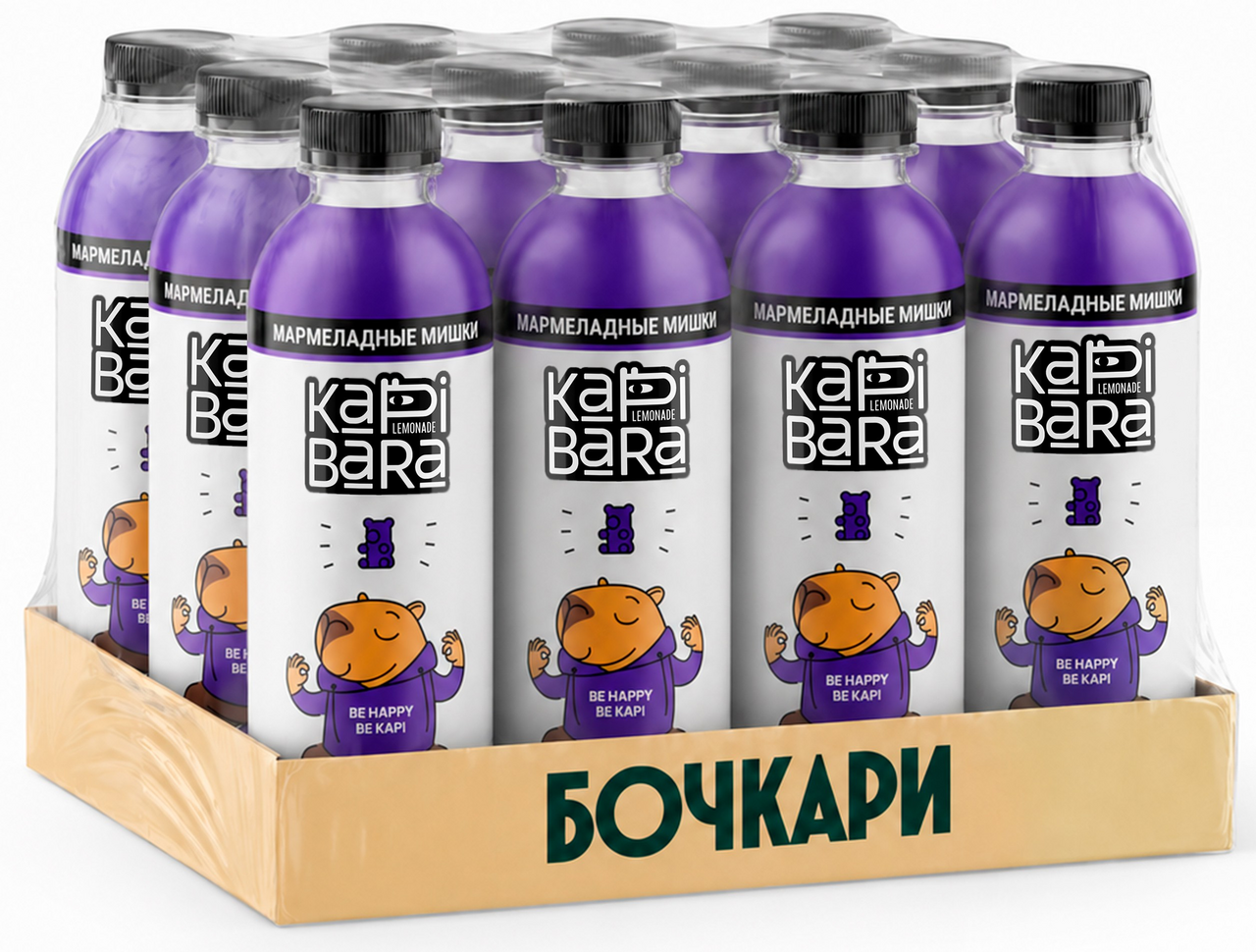 Напиток Kapibara Мармеладные мишки газированный, 500мл x 12 шт