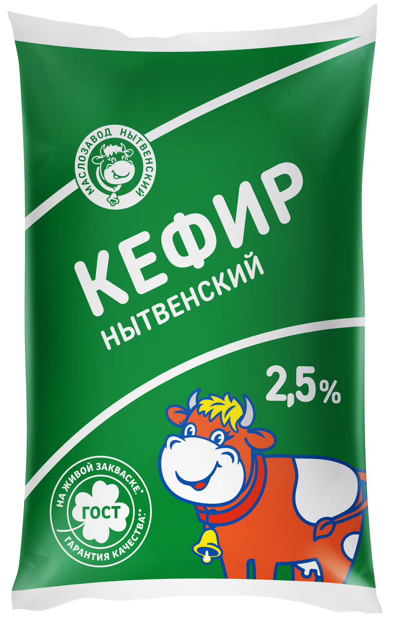 Кефир Маслозавод Нытвенский 2.5%, 900г