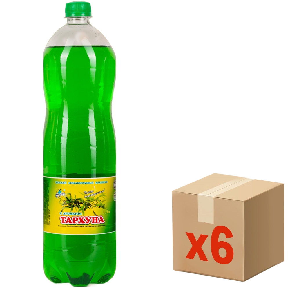 Напиток Санта с ароматом тархуна газированный, 1.5л x 6 шт
