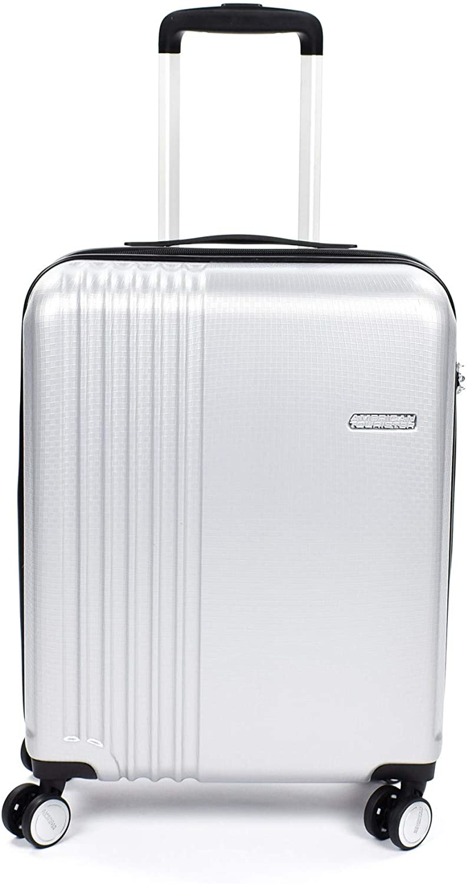Чемодан American Tourister Beachrider пластиковый серебристый M, 55см