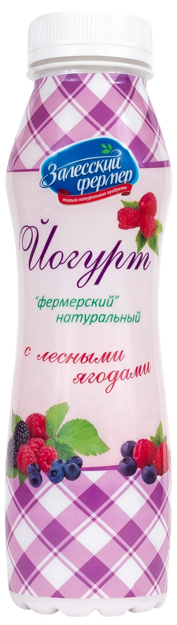 Йогурт питьевой Залесский фермер лесная ягода 2.5%, 290г