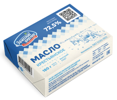 Масло сливочное Залесский фермер Крестьянское ГОСТ 72.5%, 180г