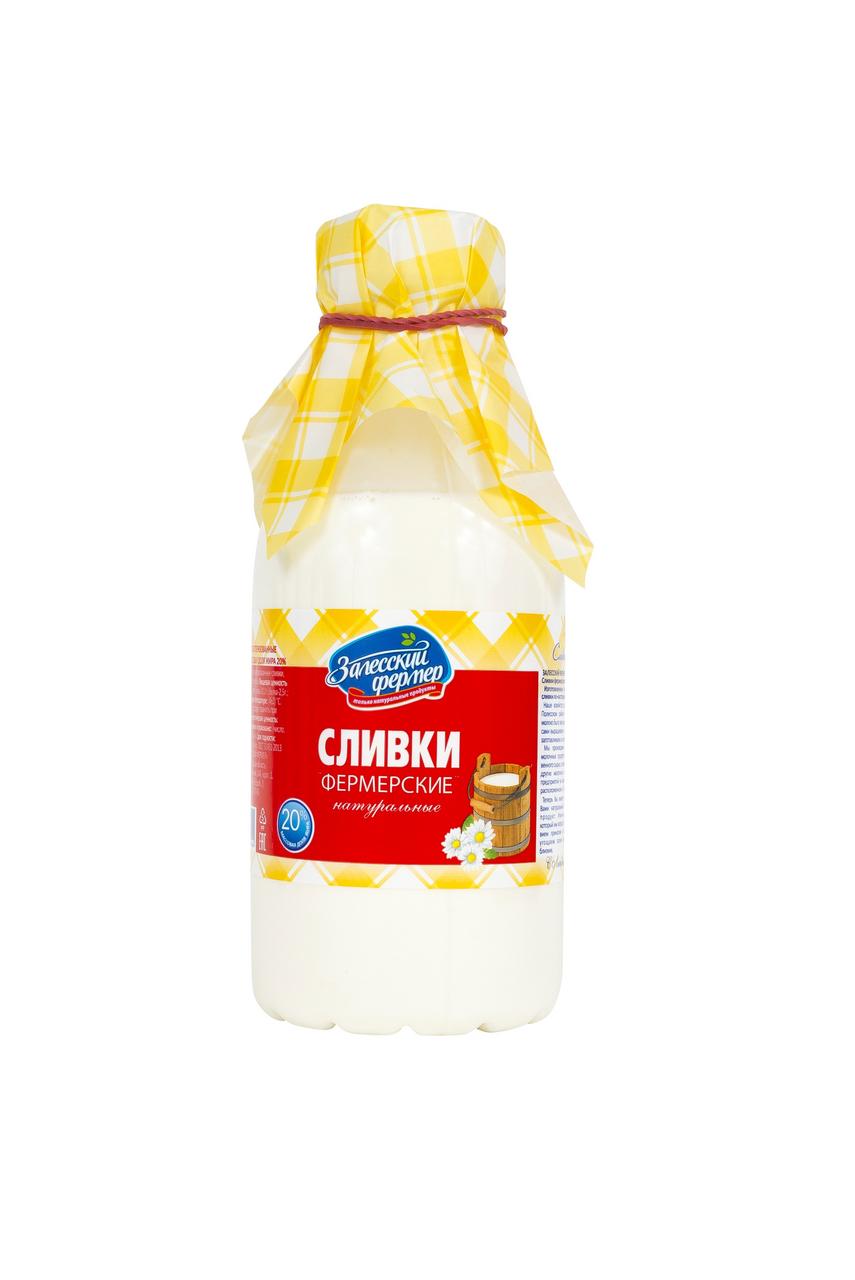 Сливки питьевые Залесский Фермер 20%, 450г купить с доставкой на дом ...