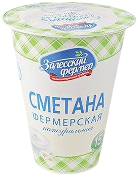 Сметана Залесский фермер 15%, 315г