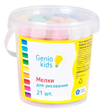 Набор мелков для рисования Нордпласт Dream Makers в ведерке, 21шт