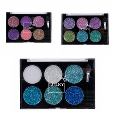Крем-тени для век Lukky с блёстками с аппликатором 6 цветов в ассортименте