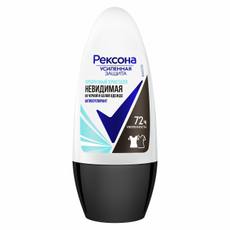 Антиперспирант-ролик Рексона Прозрачный кристалл Невидимая на черной и белой одежде, 50мл