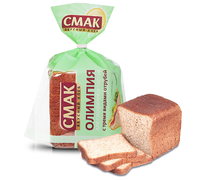 Хлеб Смак Олимпия с тремя видами отрубей в нарезке, 275г