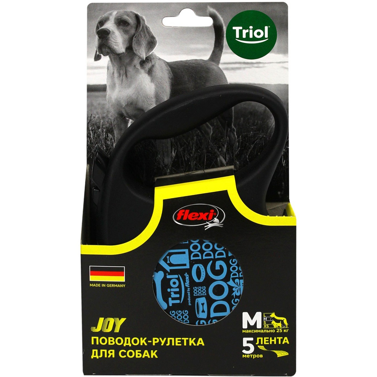 Поводок-рулетка TRIOL Flexi Joy М, 5 м 25кг купить с доставкой на дом ...