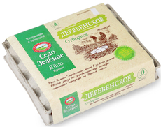 Яйцо куриное Село Зеленое Деревенские Отборное С0, 20шт