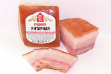 Грудинка Первый МК Янтарная варено-копченая, ~300г