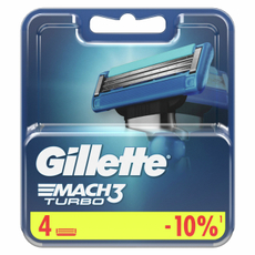 Кассета для бритвенного станка Gillette Mach 3 Turbo, 4шт