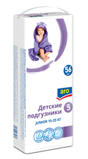 aro Подгузники junior 5 размер 15-25кг, 56шт