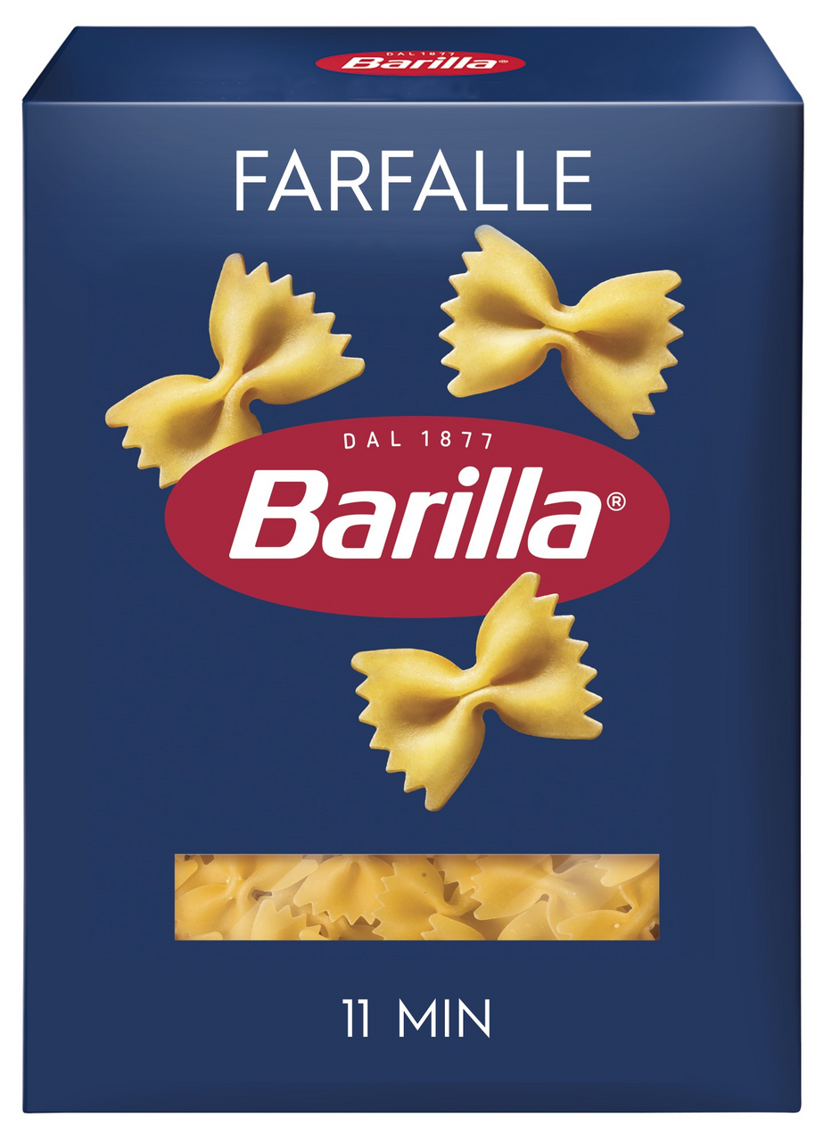 Макаронные изделия Barilla Farfalle n.65 из твёрдых сортов пшеницы, 400г  купить с доставкой на дом, цены в интернет-магазине