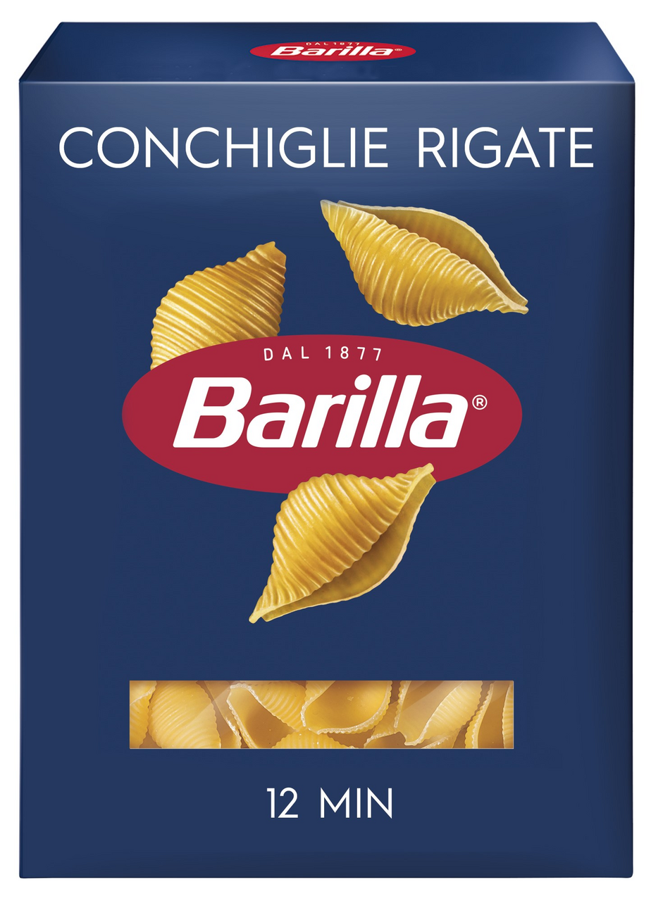 Изображение товара Макароны ракушки Barilla Conchiglie Rigate №93 высший сорт, 450г