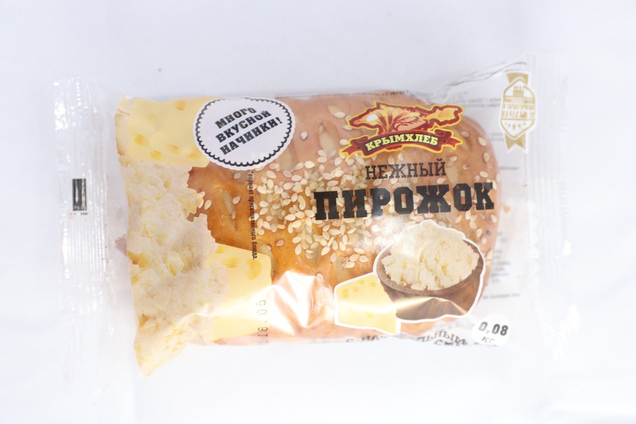 Пирожок Крымхлеб с творогом и сыром, 80г