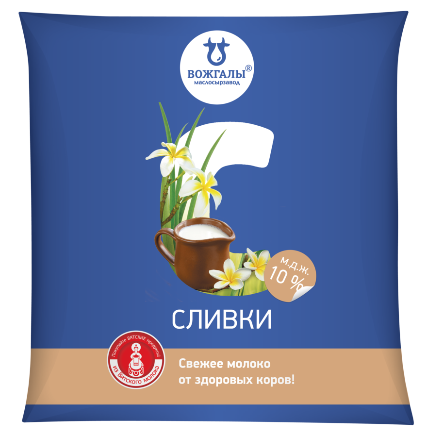 Сливки Вожгальский МСЗ 10%, 500г