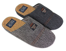 Тапочки Lucky Land мужские с полоской нашивкой со стелькой под пробку