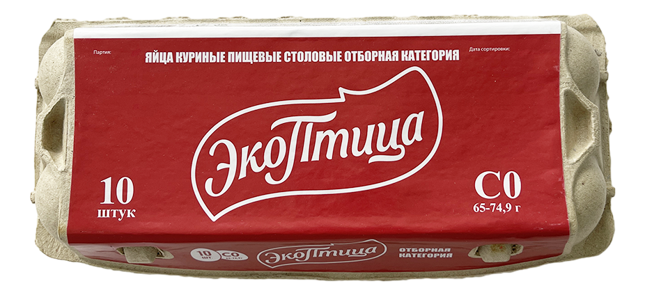 Изображение товара Яйцо куриное Экоптица Липецкие С0 10 шт натуральный продукт