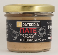 Пате Paterria из утиной печени с инжиром, 90г